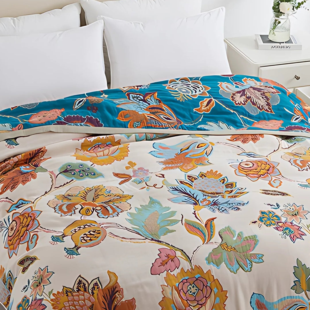 Skanto | Wildbloom Reversibel Flora Bomullspledd