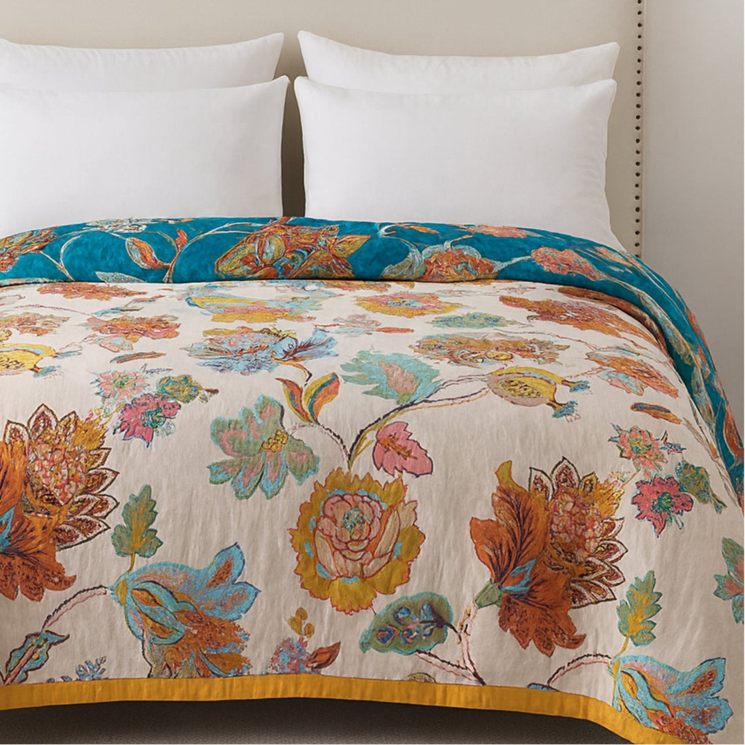 Skanto | Wildbloom Reversibel Flora Bomullspledd