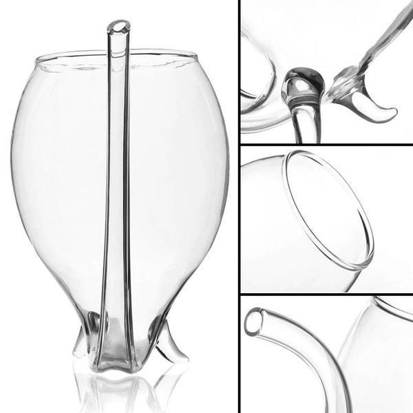 Vin Glass med innebygd sugerør | Skanto