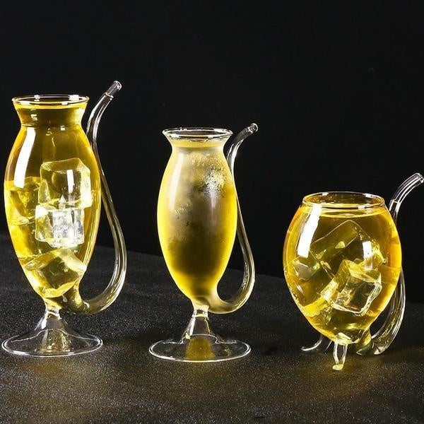Vin Glass med innebygd sugerør | Skanto