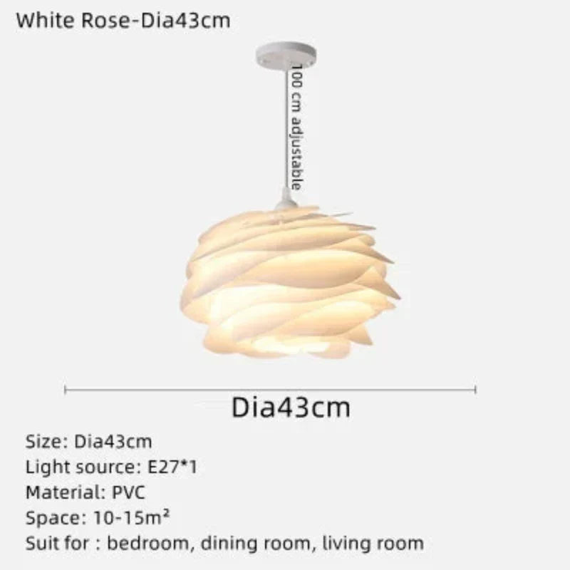 Romantisk rosenkrans taklampe – elegant og stemningsfull for ethvert interiør
