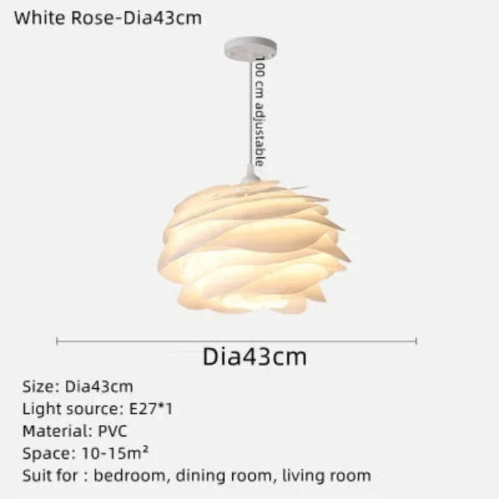 Romantisk rosenkrans taklampe – elegant og stemningsfull for ethvert interiør