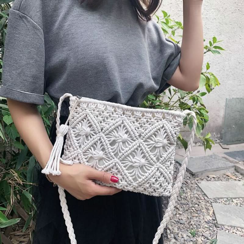 Skanto | Vevd skulderveske for kvinner – Sommer Boho stil