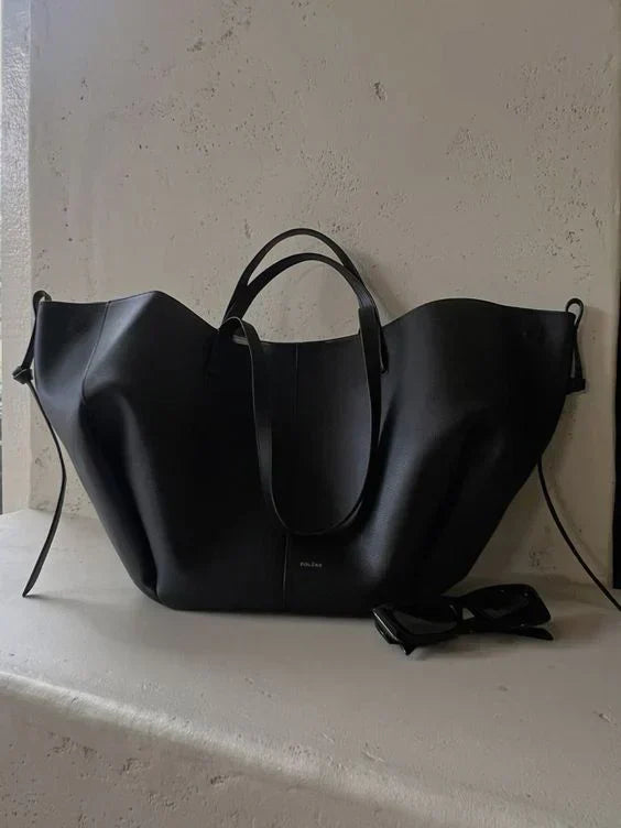 Skanto | Voss – Vintage lær skulderveske for kvinner | Romslig, elegant og tidløs design