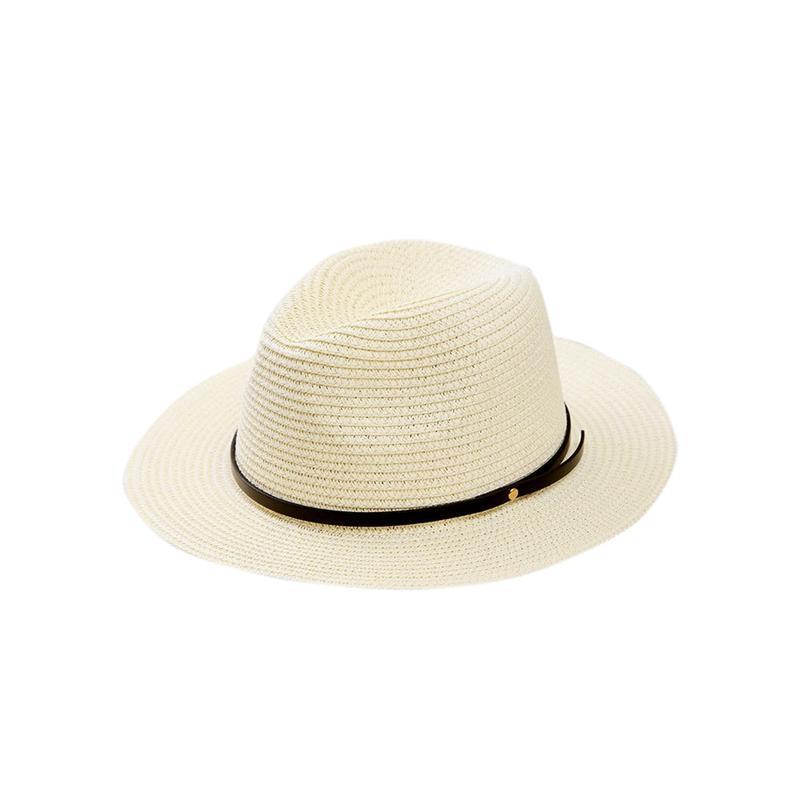 Skanto | Kvinne Wide Brim Straw Panama Roll Up Hat