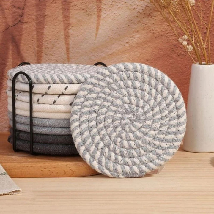 Skanto | Vevd Wiral Underlag Set | 8Pcs Set