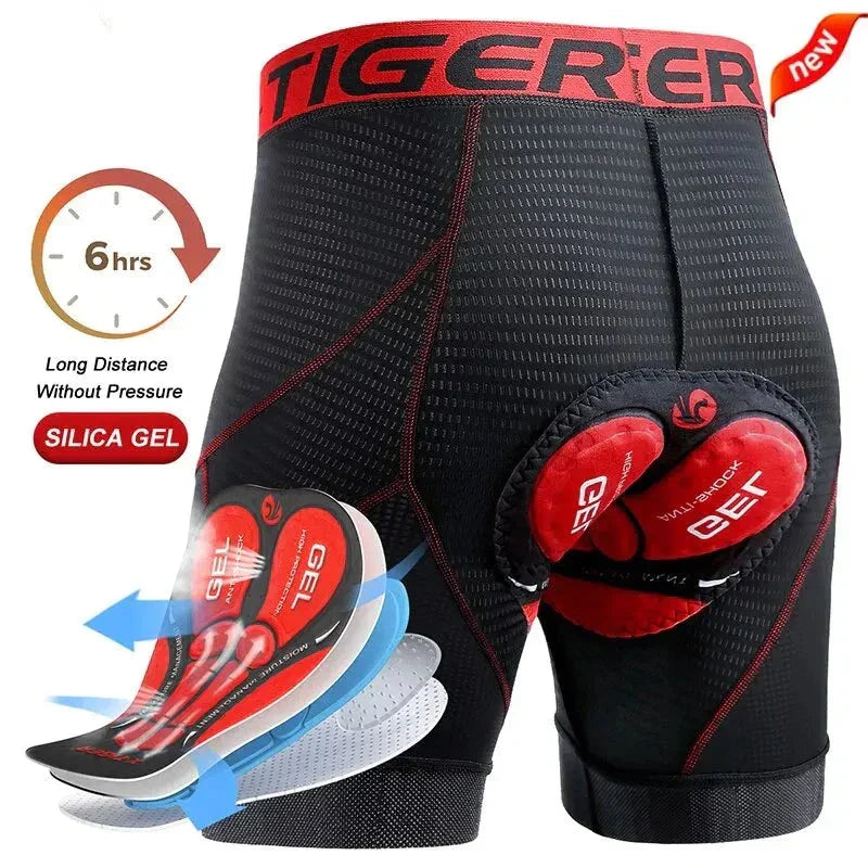 Skanto | Pustende Mesh Sykling Shorts med Gel Polstring | Støtsikre Sykling Shorts for Menn