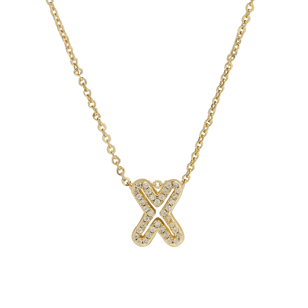 Skanto | Blændende Diamant Initial Halskjede