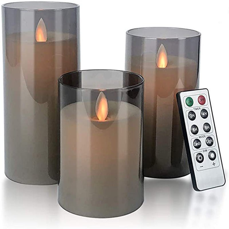 LED lys med fjernkontroll og timer i glassdesign | Skanto