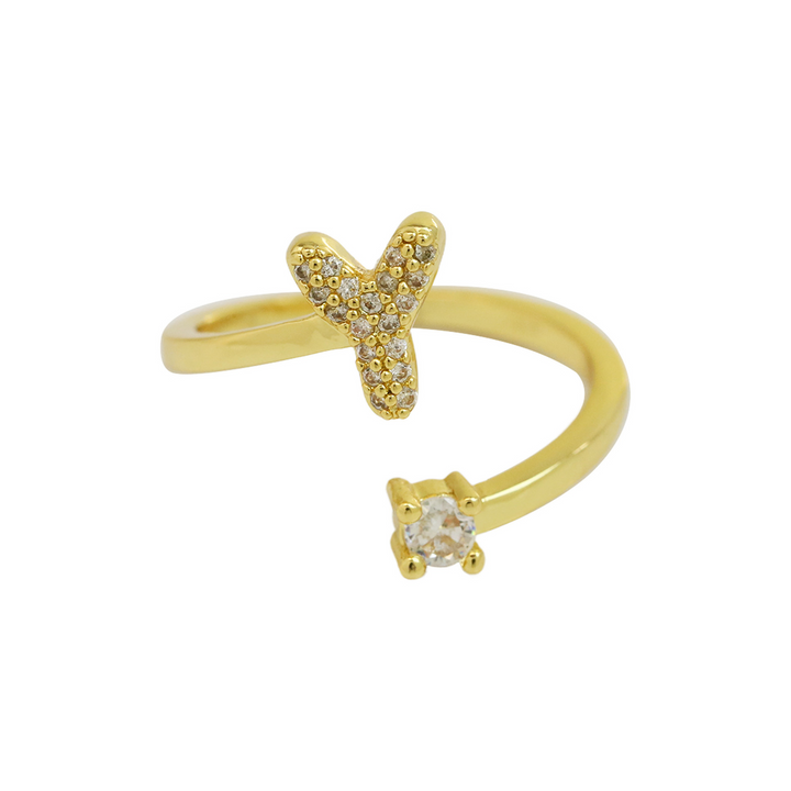 Skanto | Delikat Boble Diamant Innpakning Initial Ring
