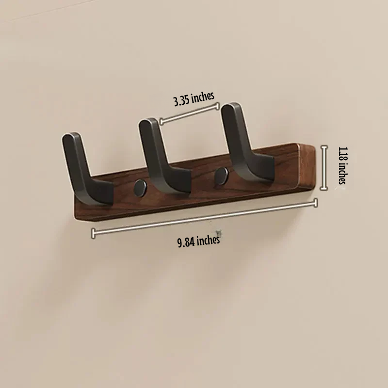 Minimalistisker Wandgarderobenhaken med Garderobenhalter fra Holz og Metall