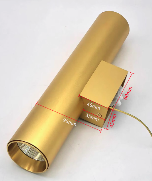 Skanto | Enkel Aluminium Sylinderformet 2-Lykt Vegglampe