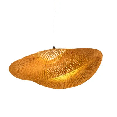 Rattan Kronelys | Håndlagd Boho Pendellampe for Stue & Stue | Skanto