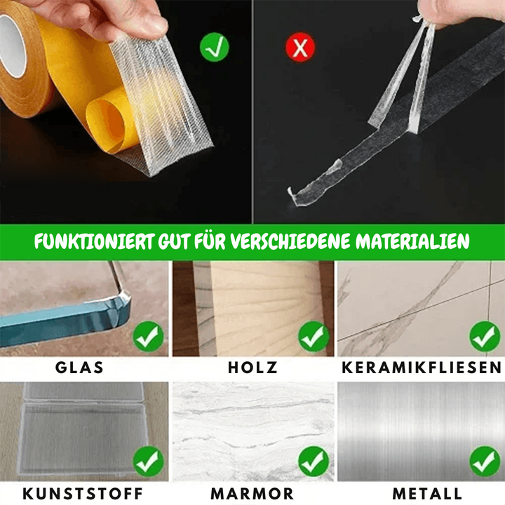 Klebebånd motstand klar tape | Skanto