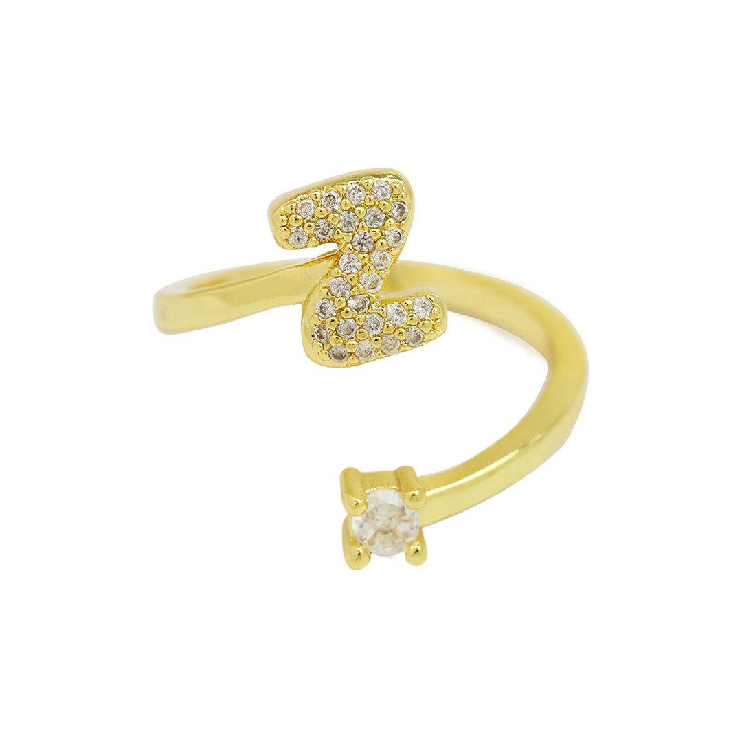 Skanto | Delikat Boble Diamant Innpakning Initial Ring