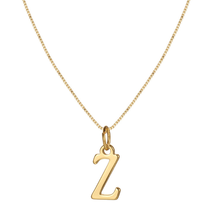 Skanto | 14k Minimal Serif Initial Halskjede