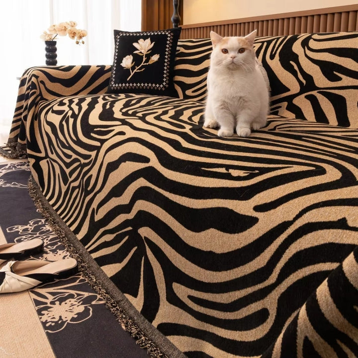 Skanto | Zentara Chenille Zebra Geometrisk Sofa Deksel