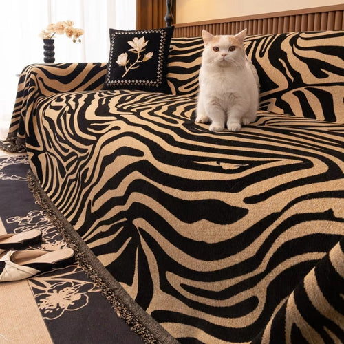 Skanto | Zentara Chenille Zebra Geometrisk Sofa Deksel