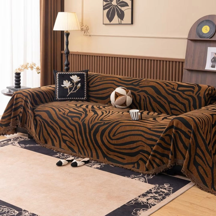 Skanto | Zentara Chenille Zebra Geometrisk Sofa Deksel
