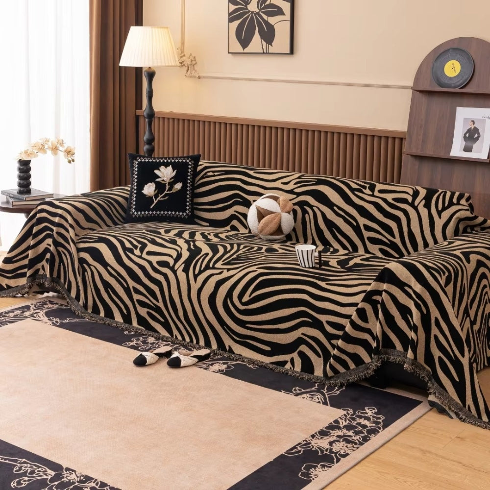 Skanto | Zentara Chenille Zebra Geometrisk Sofa Deksel