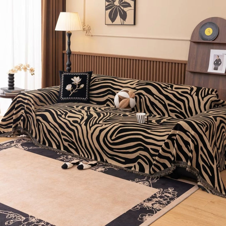 Skanto | Zentara Chenille Zebra Geometrisk Sofa Deksel