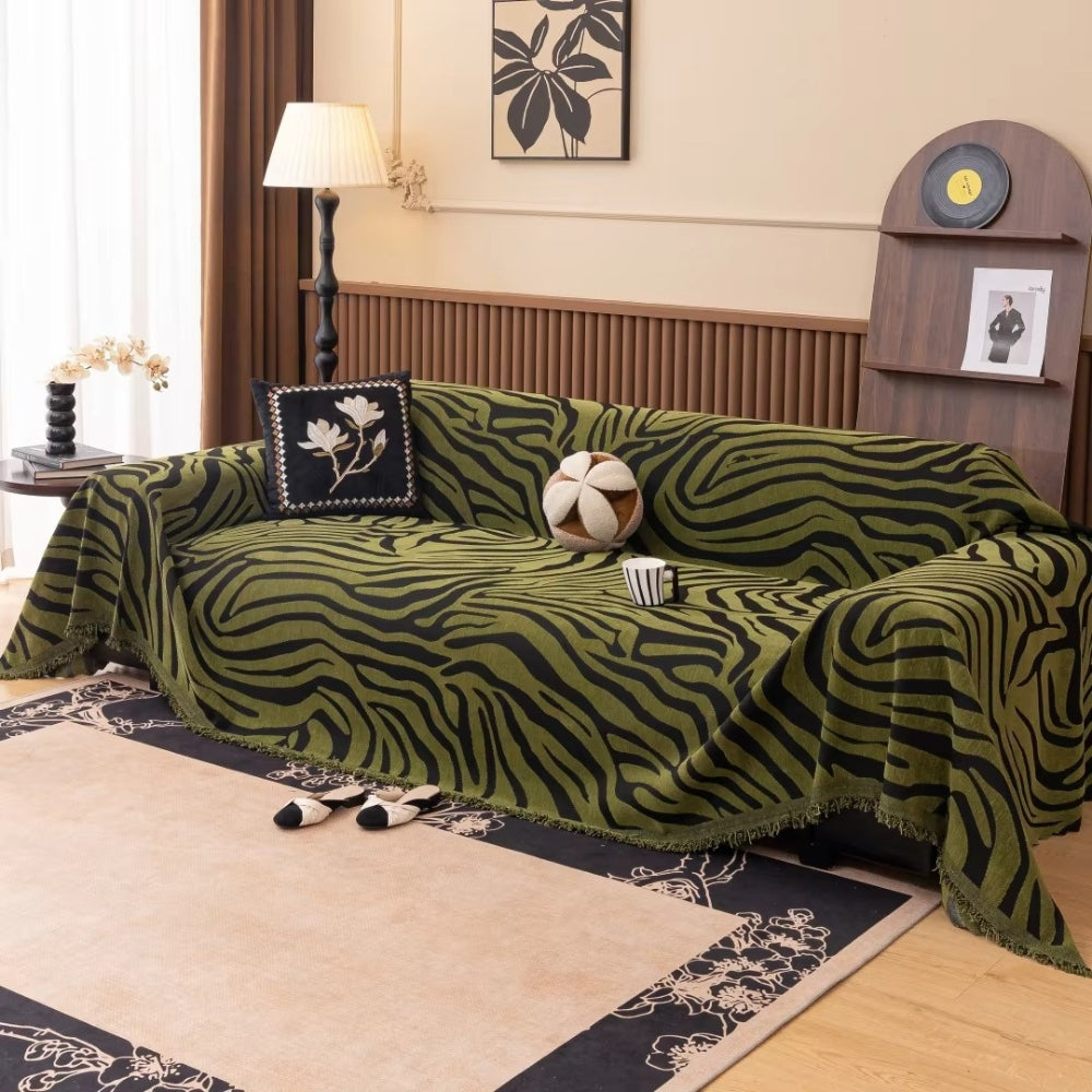 Skanto | Zentara Chenille Zebra Geometrisk Sofa Deksel