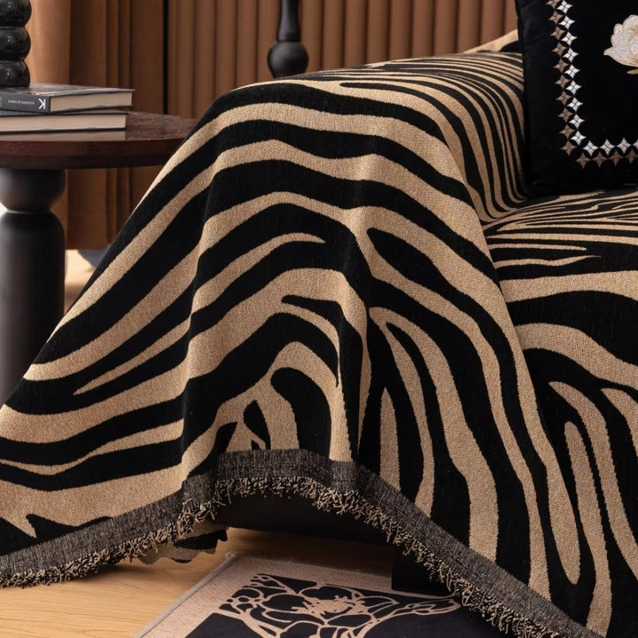 Skanto | Zentara Chenille Zebra Geometrisk Sofa Deksel