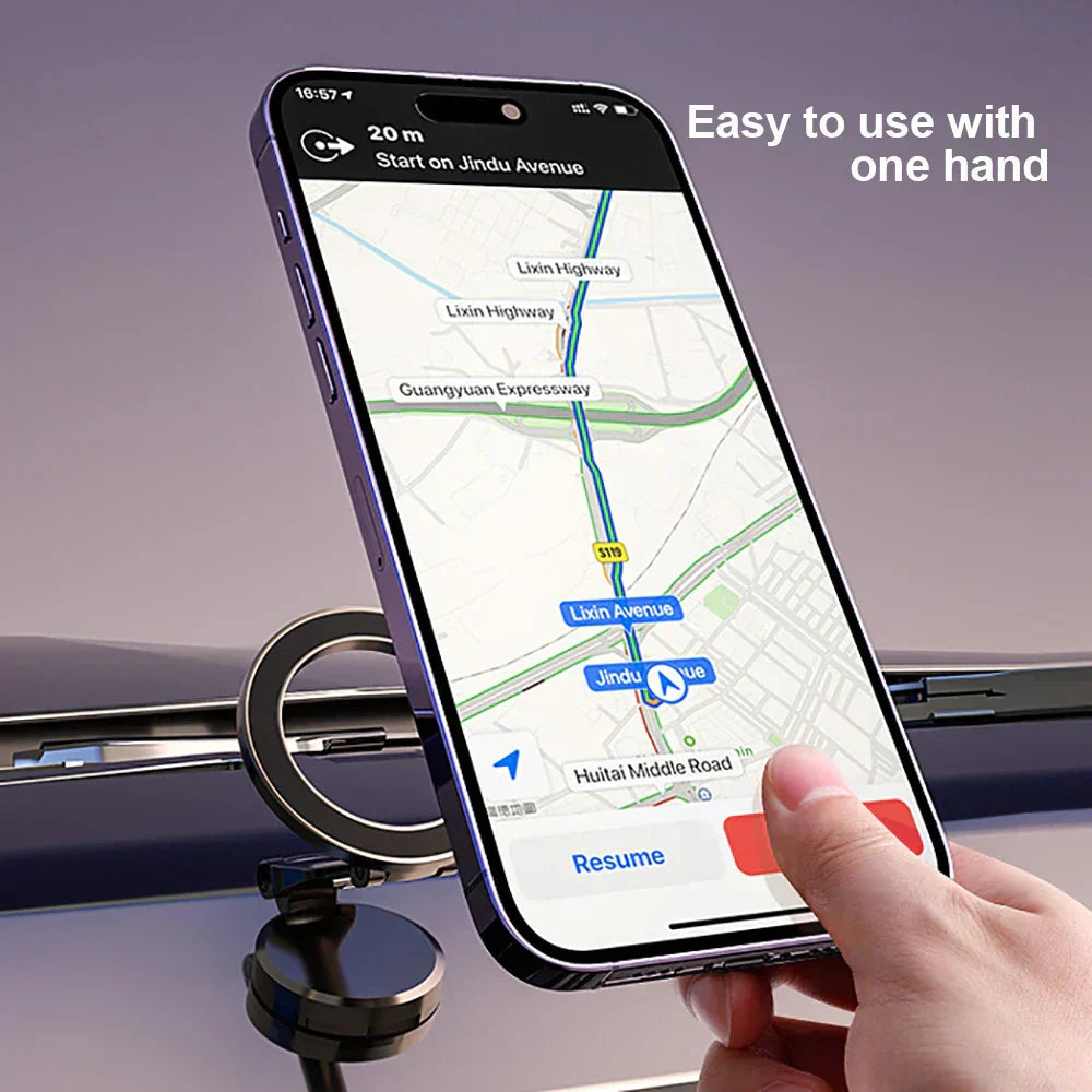 Skanto | 360° Falt Magnetisk Bil Telefonholder – Justerbar & Sikker Festing for Alle Smarttelefoner