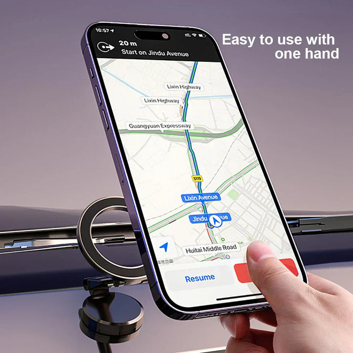 Skanto | 360° Falt Magnetisk Bil Telefonholder – Justerbar & Sikker Festing for Alle Smarttelefoner