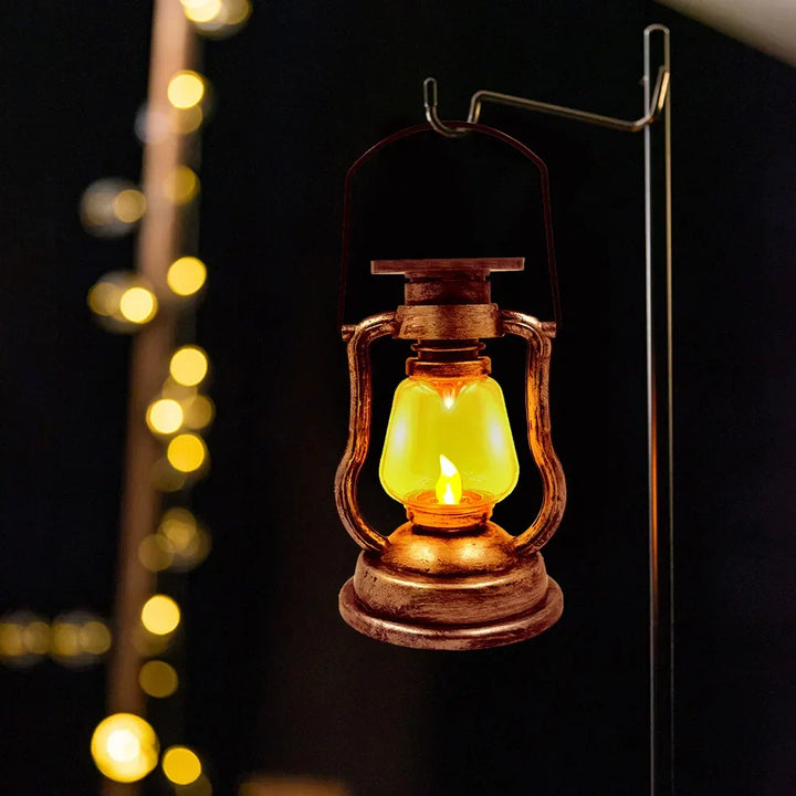 Retro Solcellelanterne – Vintage-stil for utendørs camping, hage og balkong, værbestandig og energieffektiv | Skanto