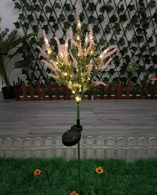Solar LED Hage Blomster Lys - Dekorative Lavendel Utendørs Lys for Hage og Terrasse, vanntette, energieffektive | Skanto