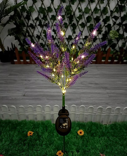 Solar LED Hage Blomster Lys - Dekorative Lavendel Utendørs Lys for Hage og Terrasse, vanntette, energieffektive | Skanto