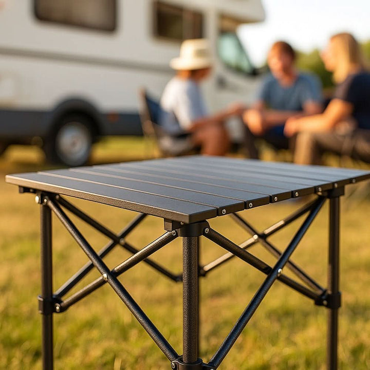 Skanto | Sammenleggbart campingbord med X-ramme og varmeresistent overflate