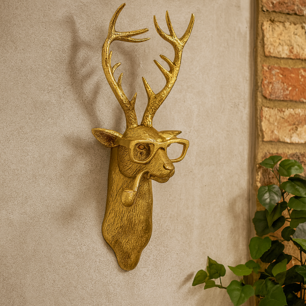 Skanto | Veggkunst Vintage Harpiks Dyr Hode Skulptur
