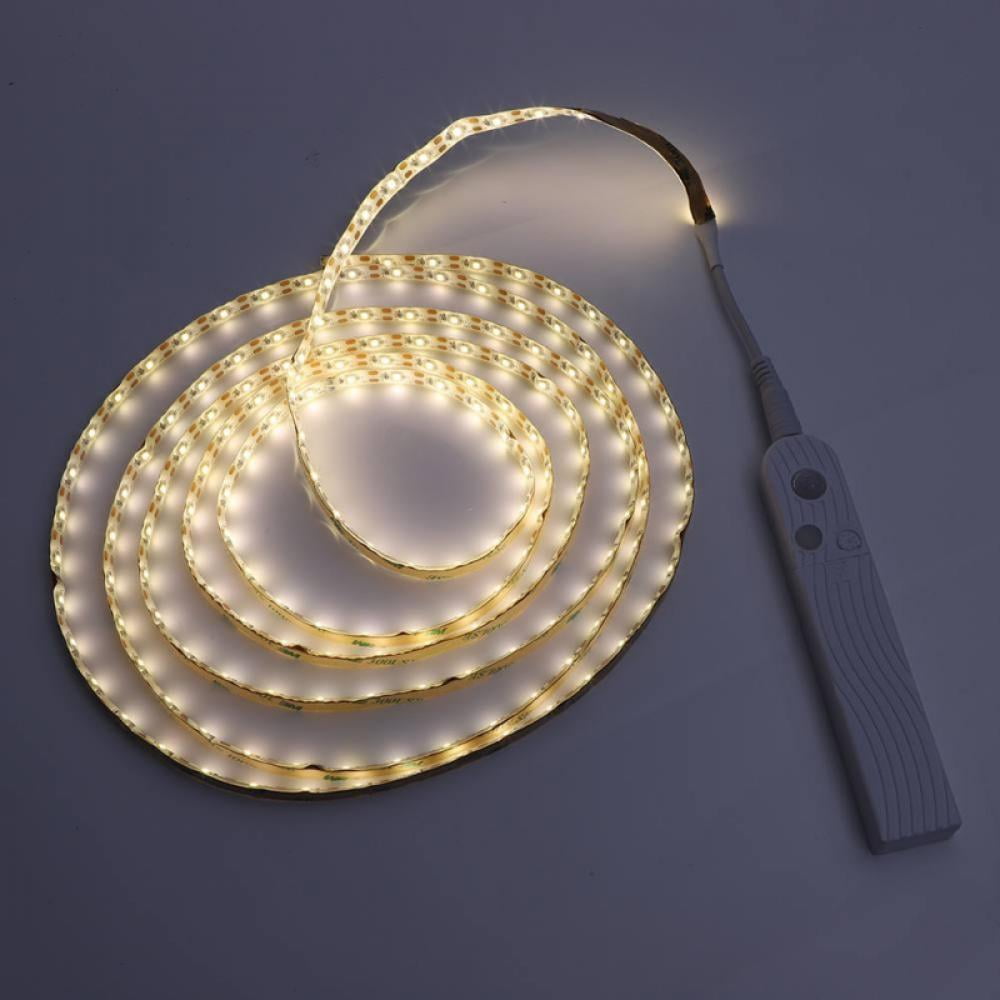 Skanto | LED lysreim med fjernkontroll – 2 meter fleksibel rem for dekorativ belysning i skap og hyller
