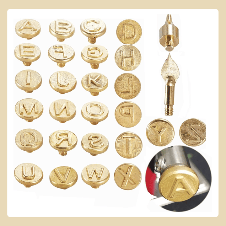 Skanto | 26 Buchstaver Kobberform —DIY Trebrenning/Laging Set