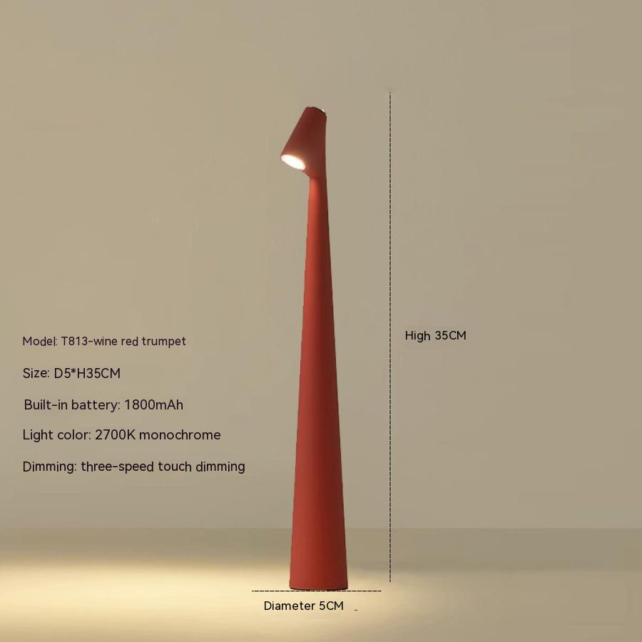 Skanto | Bordlampe Moderne Rød Metall LED Lys