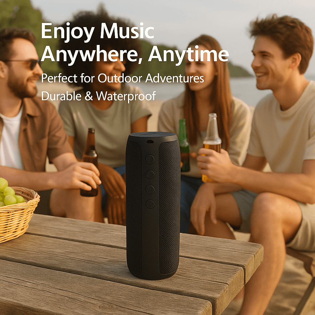 Skanto | Beste Vanntette Bluetooth Trådløs Høyttaler x360 Kompakt Liten