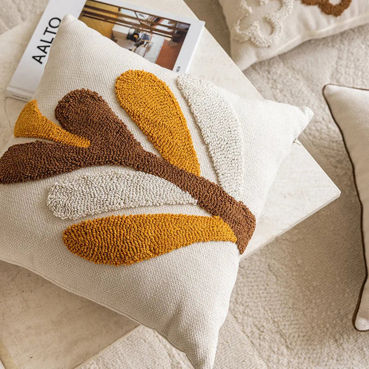 Skanto | Nordic Retro Tuftet Puteomslag – 45x45cm Gul Brun Dekorativ Pute