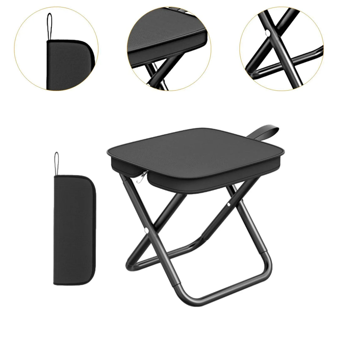 Skanto | Bærbar sammenleggbar campingstol med justerbare glidelåser og metallramme