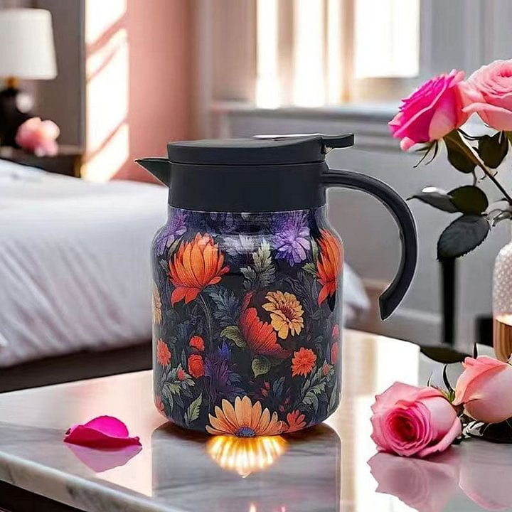 Skanto | 🔥Tidsbegrenset rabatt🔥1000 ml vakuumisolert tekanne med sil