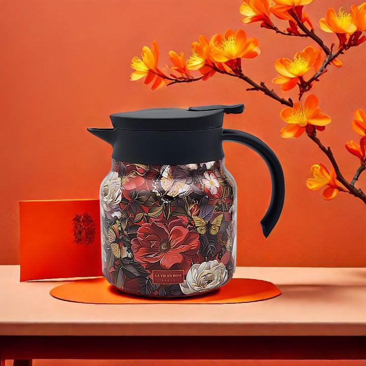 Skanto | Vintage Floral Pattern Te-kanne – Innebygd infusor