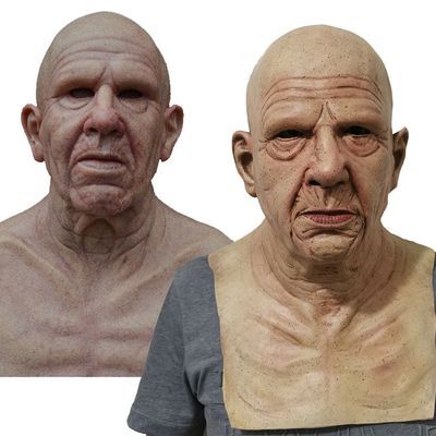 Kjip, gammel mann maske – Realistisk latex Halloween maske for voksne | Skanto