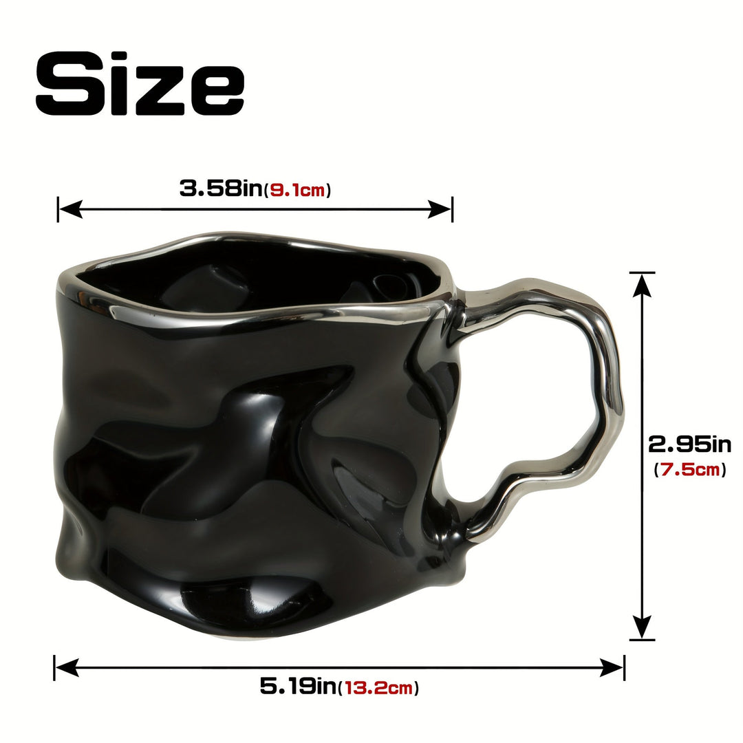 Skanto | CreArt Krus – Håndlaget keramisk kaffekrus med unikt rynket design