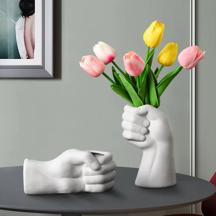 Kunstnerisk Håndbevegelse Keramikk BordSkantoomst Vase | Skanto