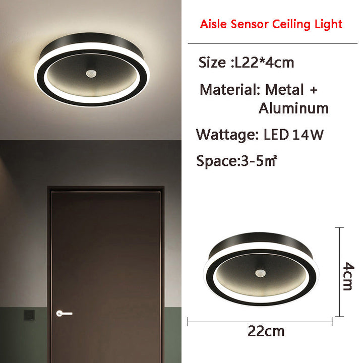 Skanto | MotionGlide PIR Bevegelsessensor LED Taklampe | Smart Belysning | Energisparende | Perfekt for Gang & Bad
