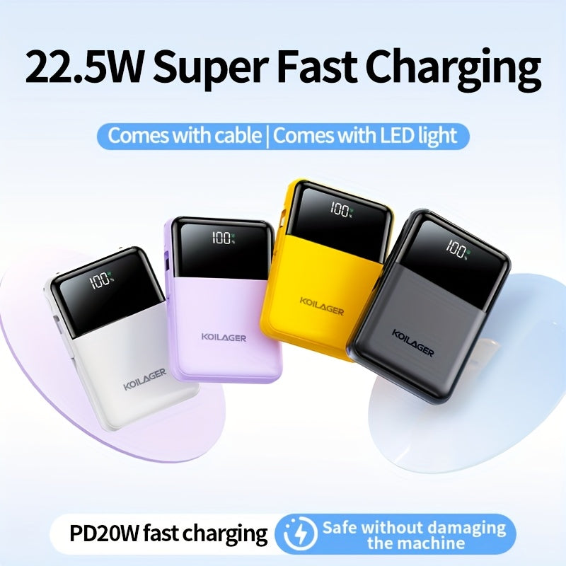Powerbank 10000mAh Mini med Display | Skanto