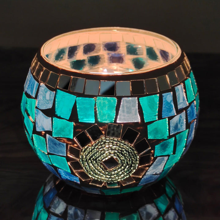 Skanto | Europeisk Retro Glass Mosaic Tealight Holder