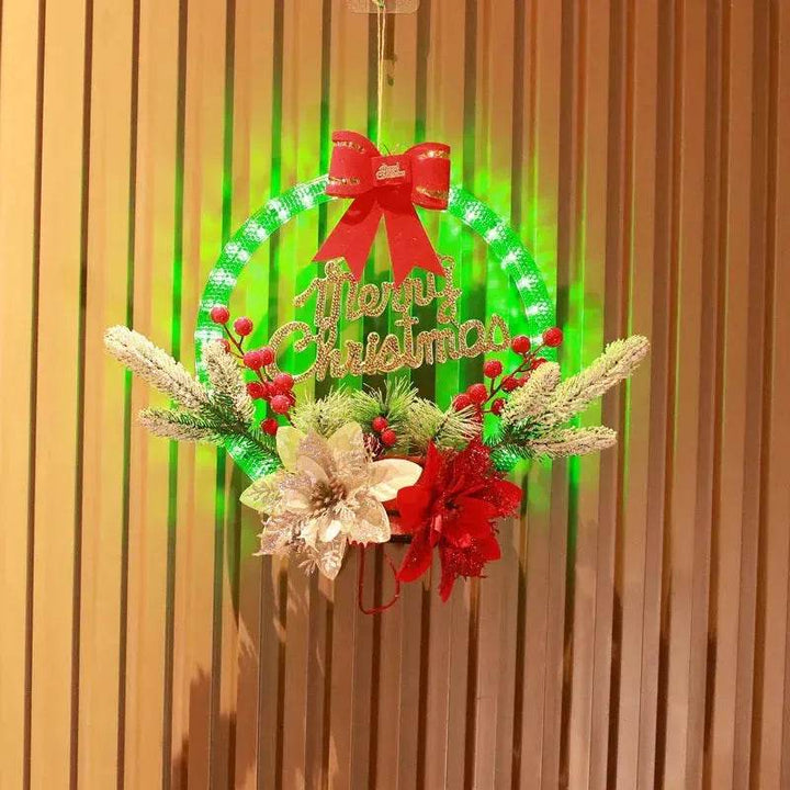 Skanto | Christmas Luminous LED Light Garland Dørhengende kranser Dekorasjoner