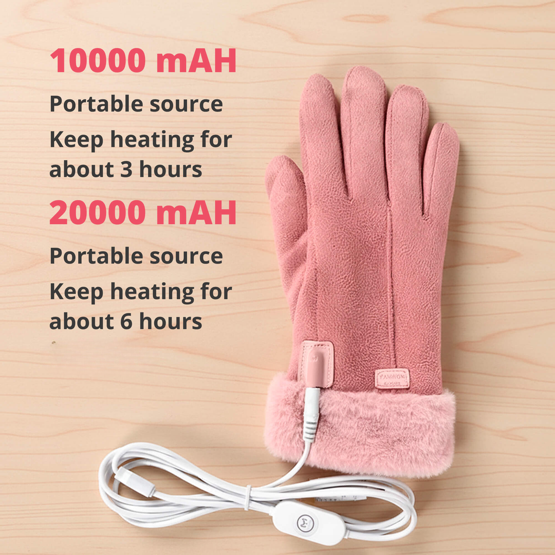 Heizbare Handschuhe für Damen UK – Damen Thermo wasserdichte Winterhandschuhe mit Touchscreen & USB wiederaufladbares warmes Design